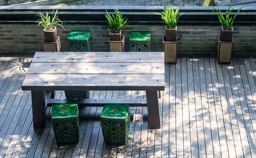 Decking and stone features